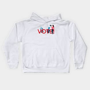 Vote Megaphone Kids Hoodie